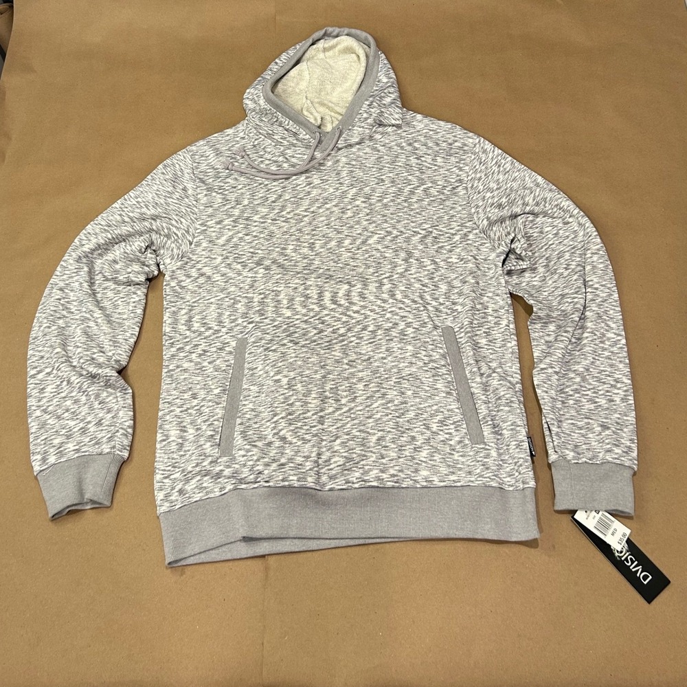 DVISION Gray Space Dye Hoodie Mens Medium